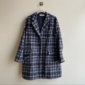 Love Girls Market Plaid Gray Winter Coat